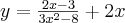  y= \frac {2x-3}{3 x^{2} -8}+2x 