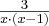  \frac{3}{x \cdot \left(x-1\right)} 